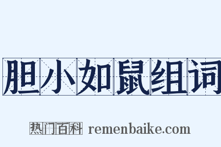 胆小如鼠组词是什么意思的图片